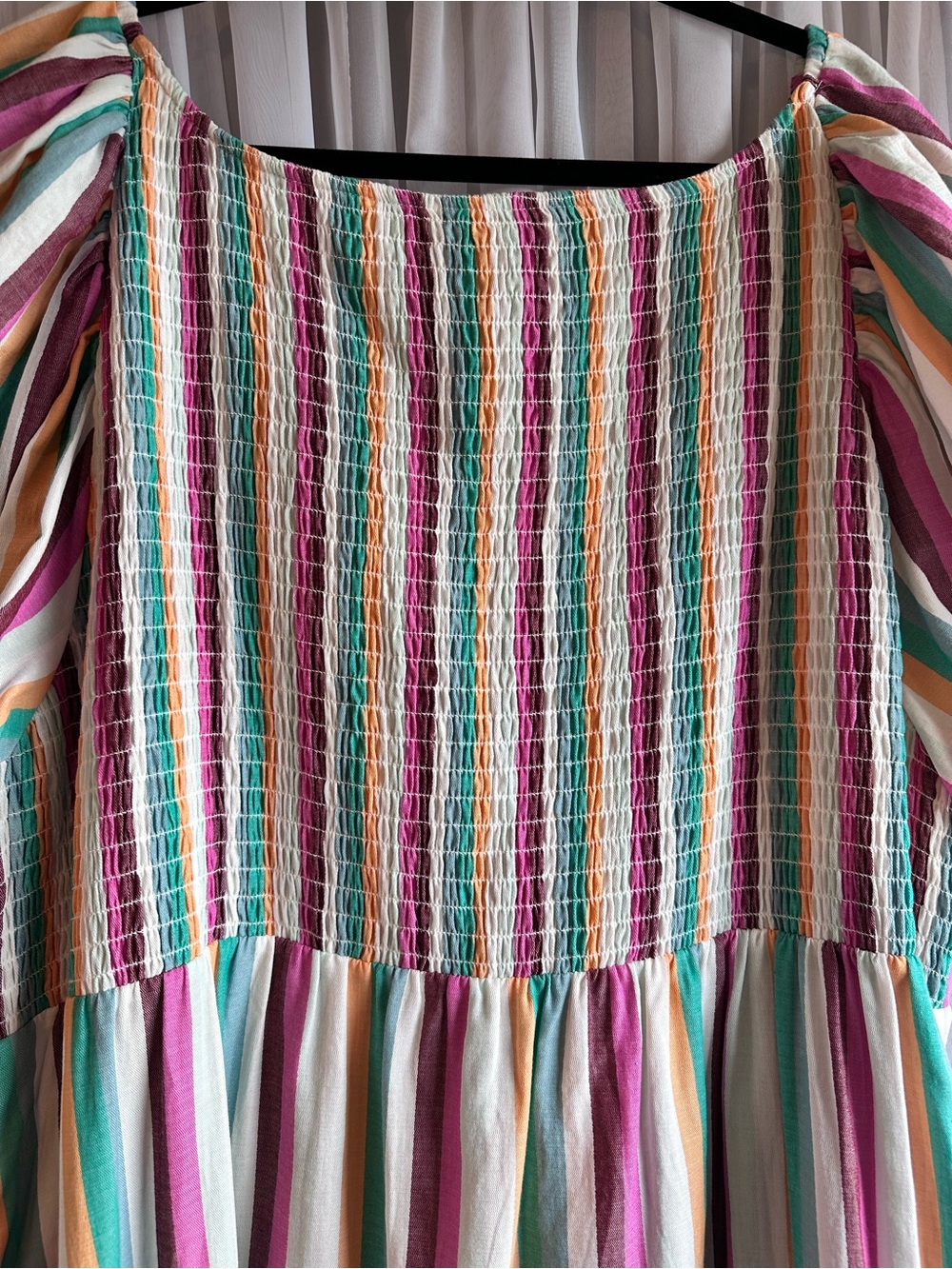 Ava & Viv Cotton Striped colorful Smocked Sundress with Pockets size 4X - Picture 9 of 10